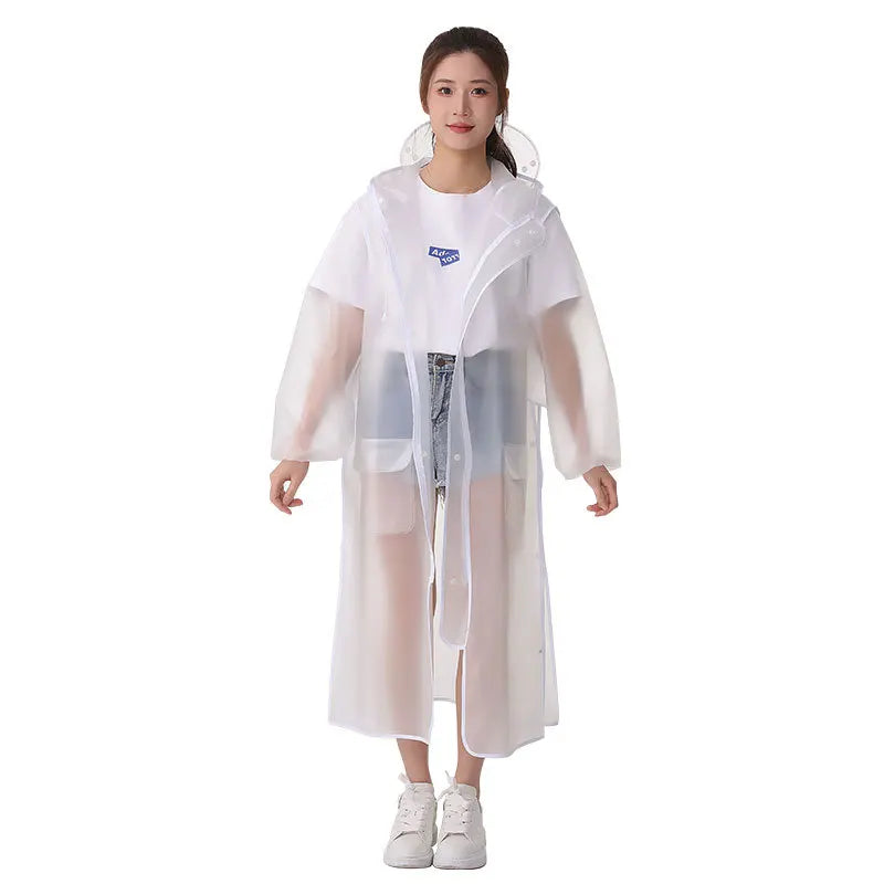 Adult Outdoor Hiking Conjoined Raincoat Double Hat Brim Large Size Logo Waterproof Upgrade for Rainstorm for Poncho Wholesale