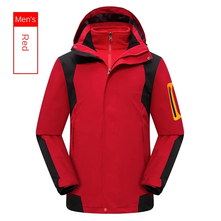 Two-Piece Three-In-One Outdoor Assault Clothing for Men Women Autumn Winter Polar Fleece Liner Waterproof Windproof Knitted