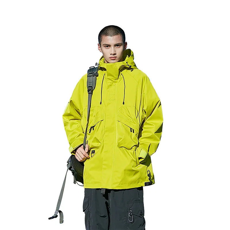 Autumn New Style Waterproof Windproof 100% Polyester Fleece Jacket Hooded Couple Outdoor Workwear Mountaineering Unisex