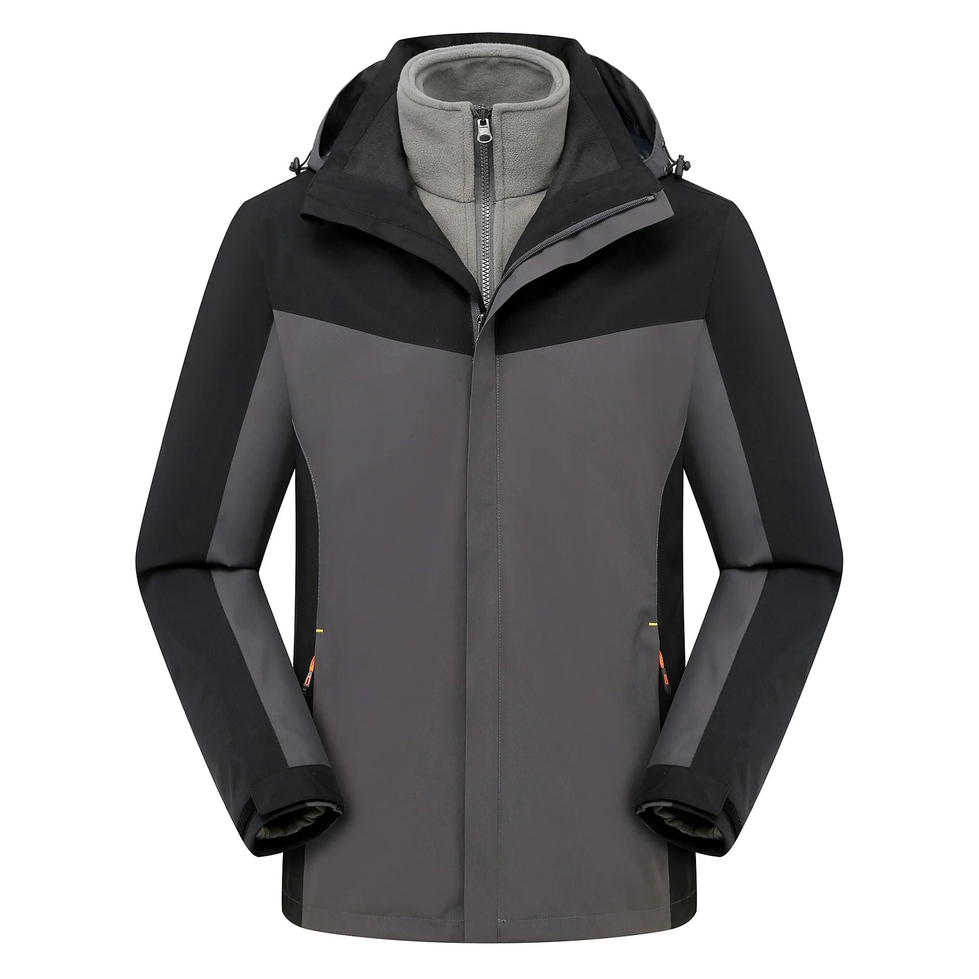 2025  Men's Women's New Style Outdoor Three-in-One Ski Suit Windproof Waterproof Breathable Stand Zipper for Winter