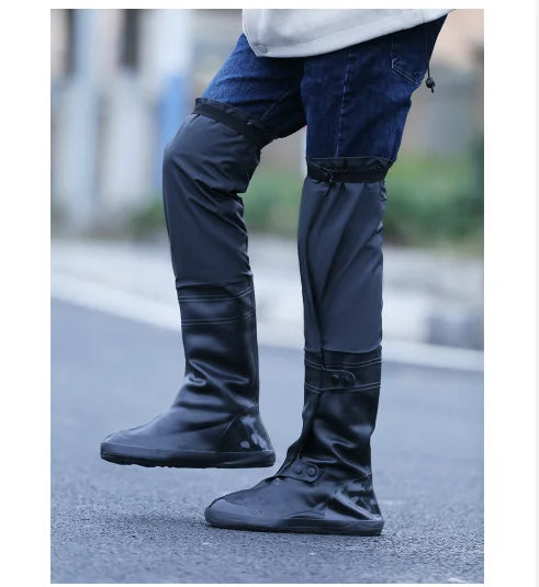 High Quality PVC Rain Boots Outdoor Hiking Fishing Waterproof Over-Knee Shoes Covers Anti-Slip All Seasons Unisex Rubber Adults