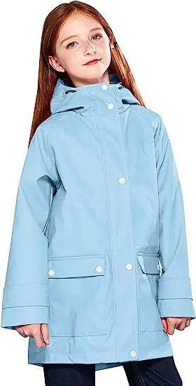 Customized Kids Rain Jacket Waterproof Windproof Hooded Rubber Raincoat Boys Girls XXL XXXL Children's Rainy Days Customized