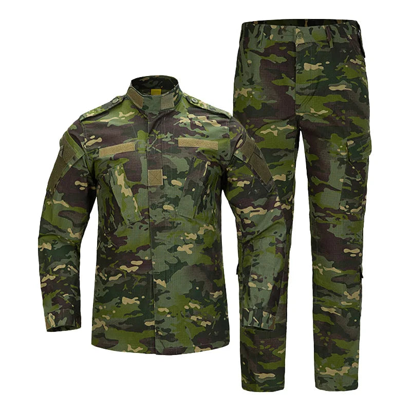 Horse-riding ACU Second-generation Unisex Camouflage Cotton Outdoor Training Tactical Suit Wear-resistant Breathable