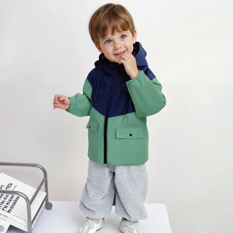 Children's Waterproof Winter Sports Windbreaker Warm Hooded Coat for Outdoor Sports for Winter Sports Hiking Mountain Adventures