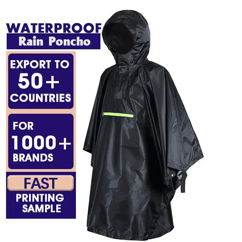 One Piece Emergency Reusable Adult Hooded Waterproof Rain Cover Cape Coat Blanket Raincoat Foldable in China