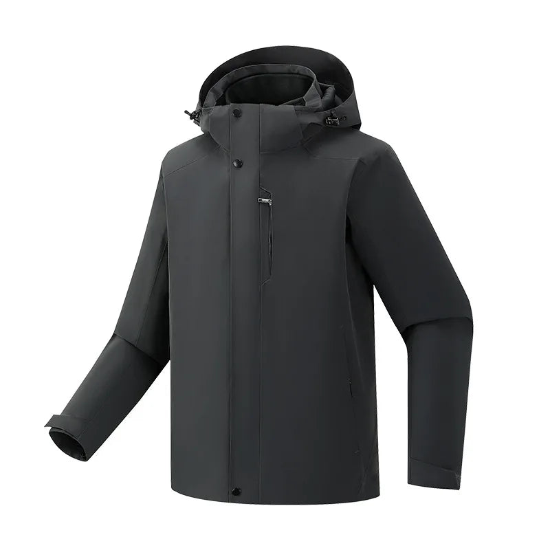 Women's Men's Autumn Winter Clothing Factory Wholesale Removable Two-Piece Fleece Liner Stand Printed Embroidered Logo