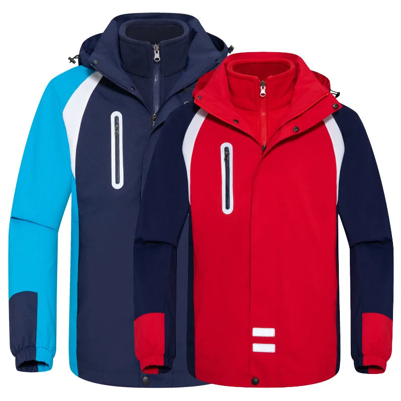 Cold-Proof Fleece-Lined Two-Piece School Uniform Primary Secondary Students' Autumn Winter Coat for Kindergarten Garden for