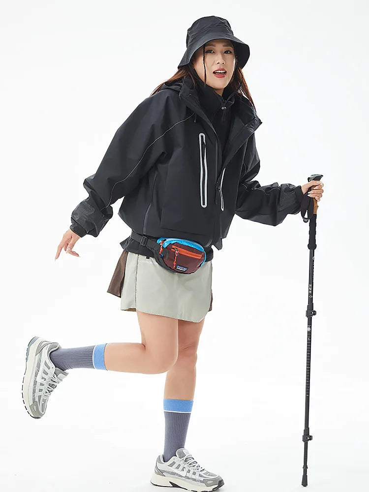 Solid Color Zipper Closure XL Size Casual Eco-Friendly Waterproof Jacket for Men Teenagers Canvas Fabric Front Logo Cotton Liner