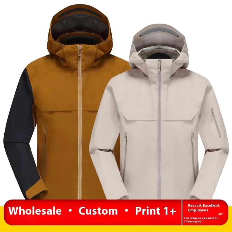 Full-Pressure Glue Hooded Windbreaker Jacket for Spring Autumn Single-Layer Assault Breathable Thin Full Pressure