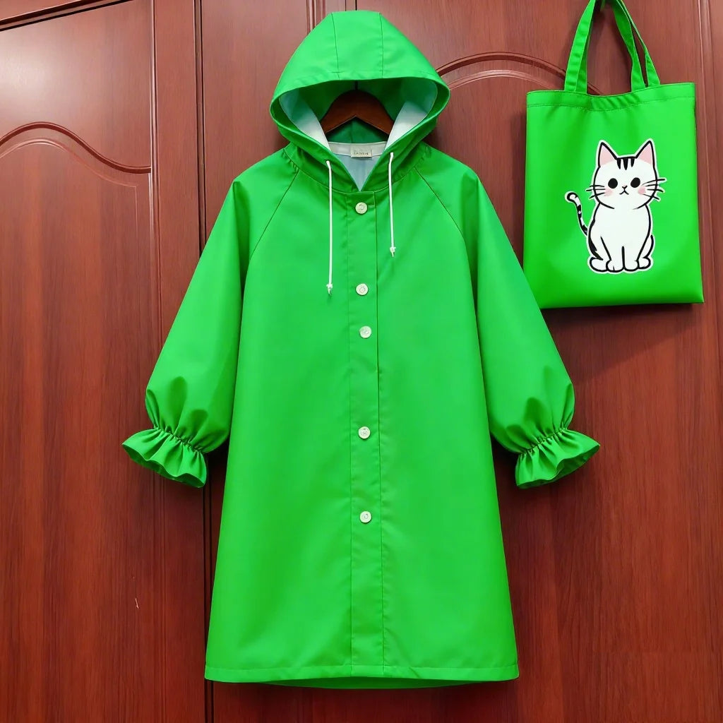 2025 Trend Lightweight Reusable Cartoon Raincoat for Kids Boys Girls Waterproof Windproof Rain Poncho for Middle Large Children