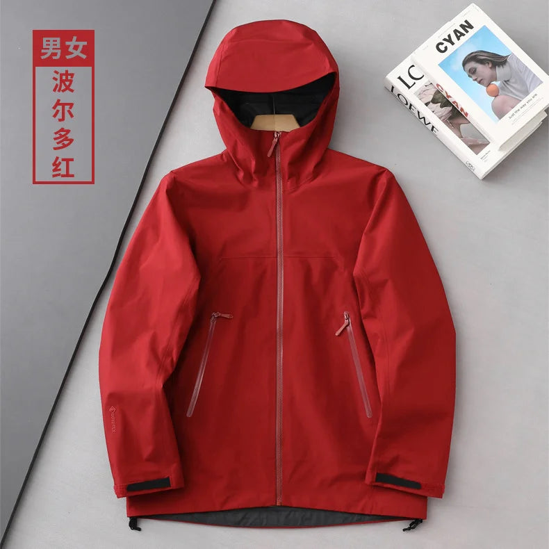 Men's Women's Hard Shell Rain Jacket Waterproof Outdoor Raincoat for Running Hiking Windproof Windbreaker Jacket for Rainy Days