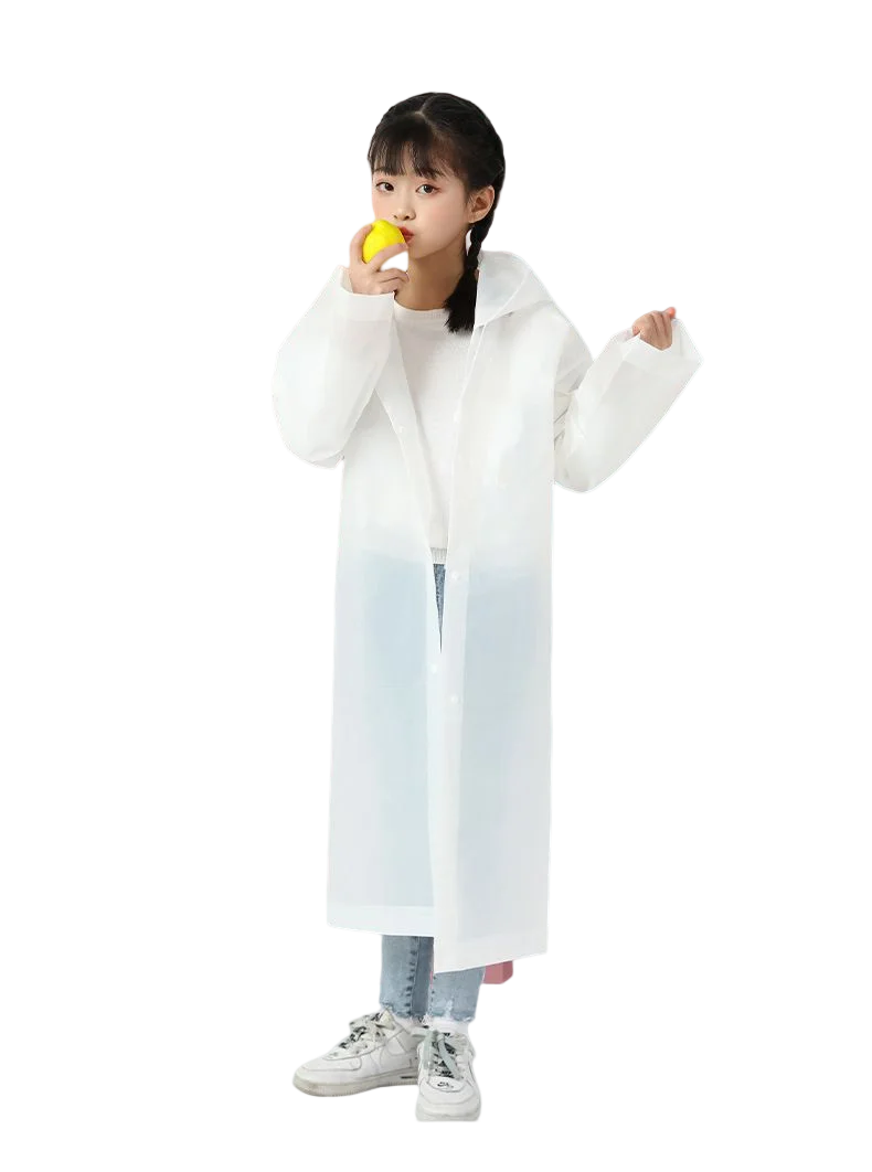 Custom Logo Print Waterproof Poncho Cape Rain Coat Jacket Peva Eva Reusable Raincoat Eva Long Raincoat Rain Jacket Poncho