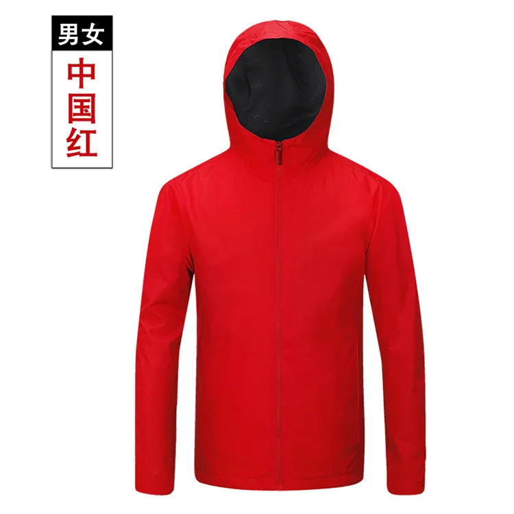 Men's Women's Long Sleeve Assault Coat Single-Layer Waterproof Windproof Stand Zipper for Winter Spring Autumn Mountaineering