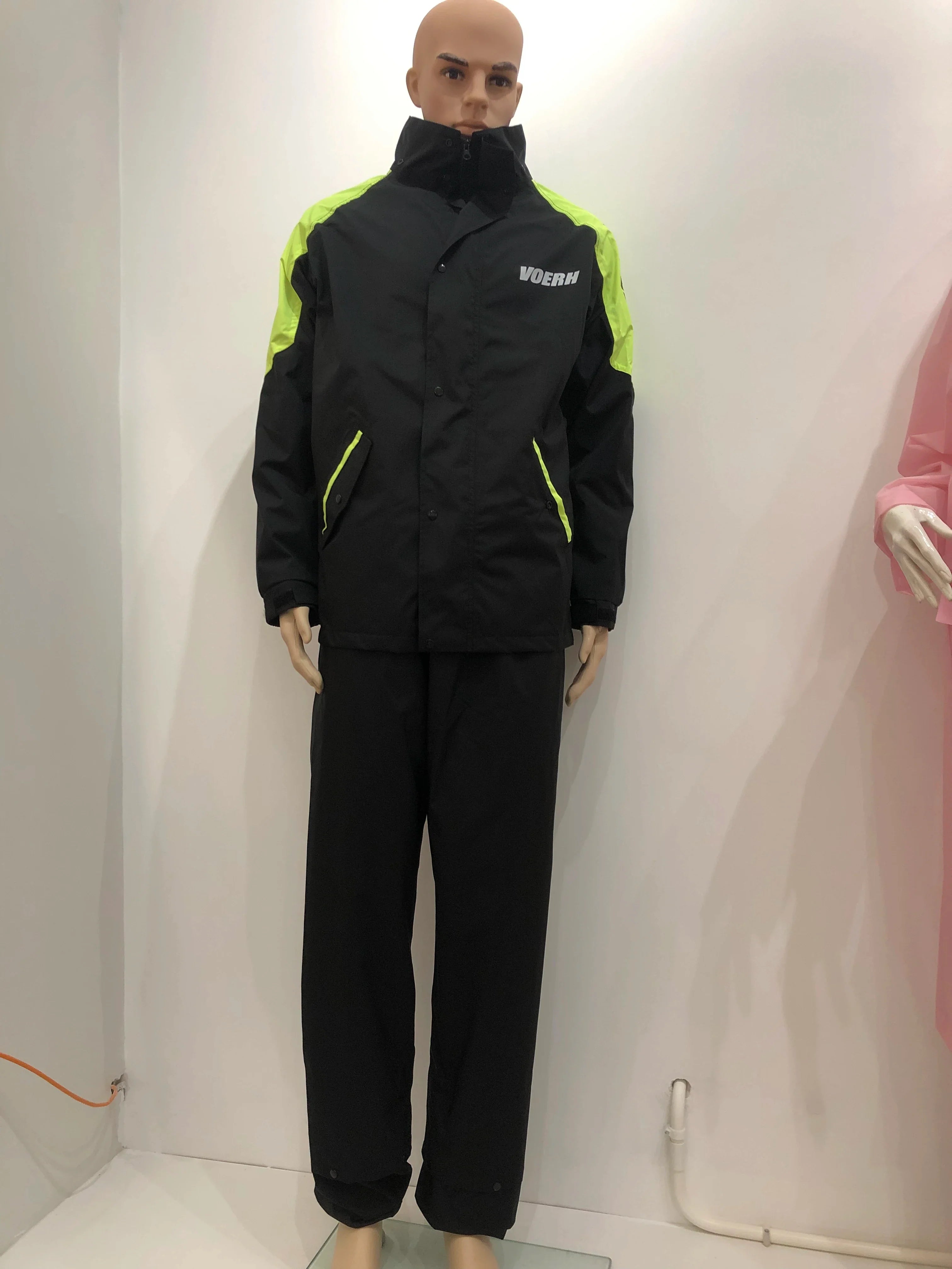 Men's Waterproof Hooded Running Jacket Windproof Pants Factory-Supplied Gear Cycling Hiking Cycling Raincoats Bike Riding