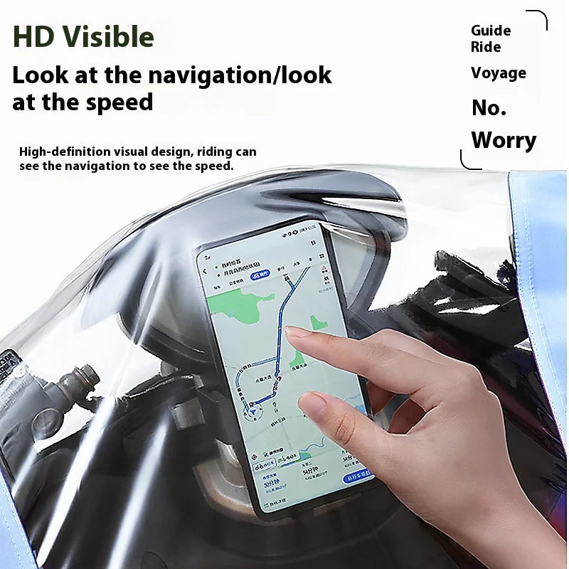 New Classic Single & Double Electric Car Body Raincoat Enlarged Thick Oxford Cloth Anti-Riot for Poncho Waterproof for Travel