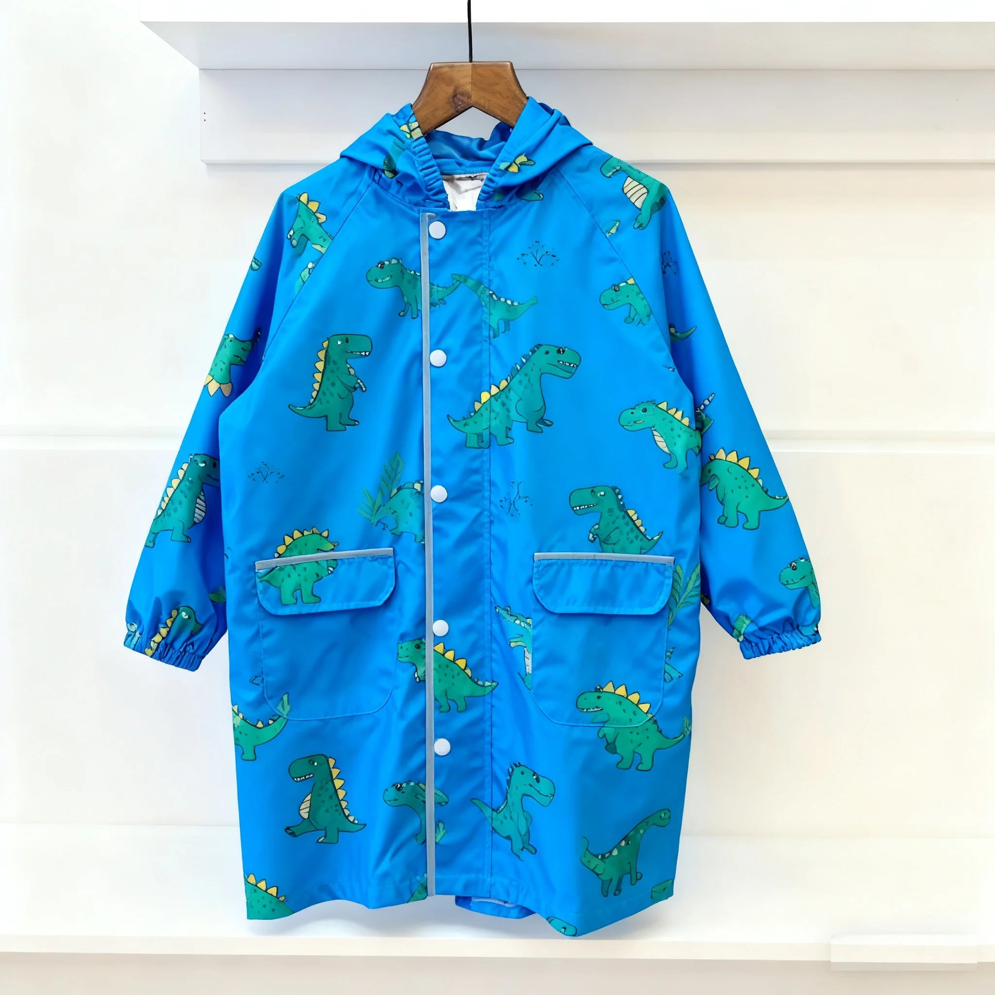 Waterproof Raincoat with Cartoon Print Durable Rain Gear for Outdoor Activities-Hiking Riding for Boys Girls School Reusable