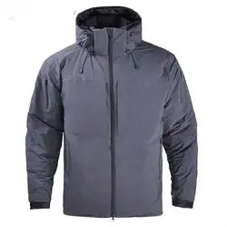 Men's Lightweight Winter Jacket Breathable Waterproof Windproof White Duck Camouflage Hoodie Fall Hiking Uniform Made Polyester