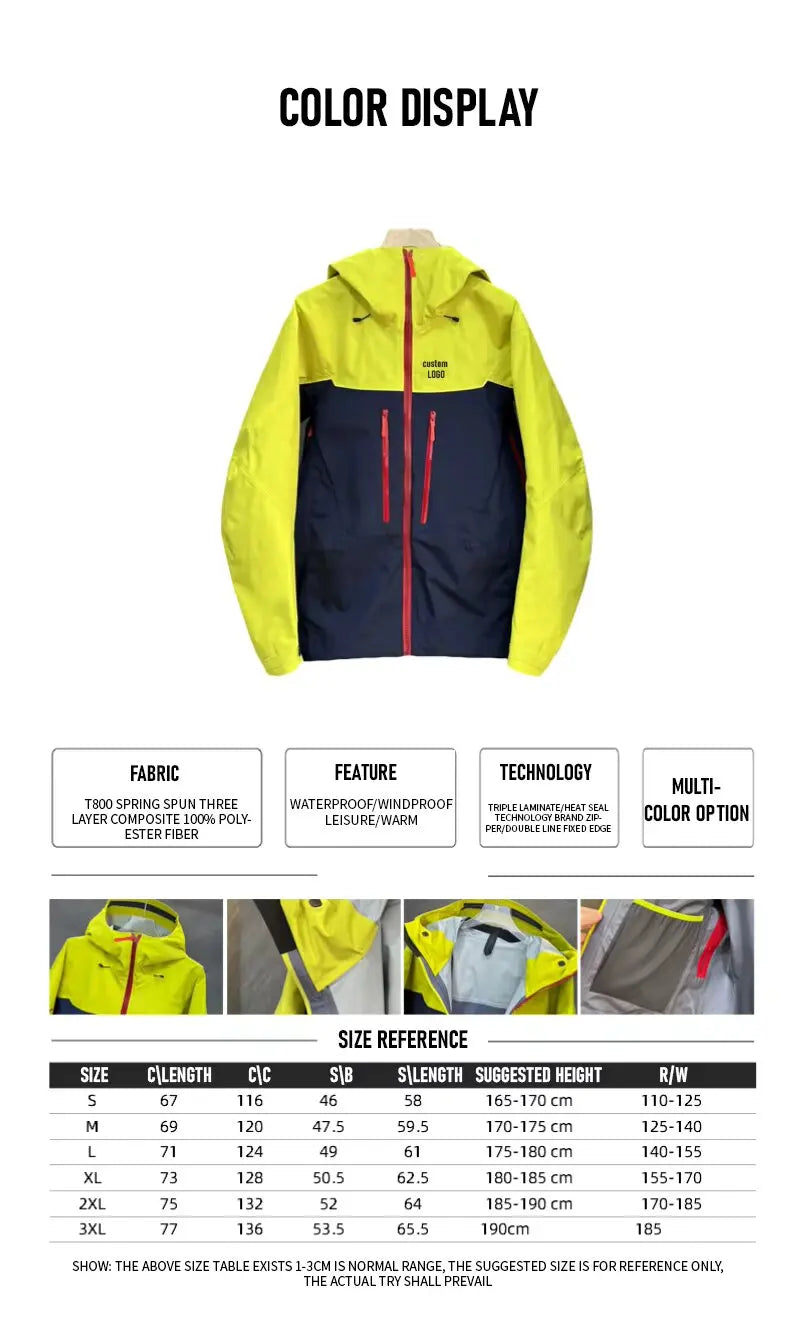 Women's Waterproof Winter Snow Coat with Warm Hood Outdoor Sports Windbreaker Raincoat for Mountain Adventures Hiking Jackets