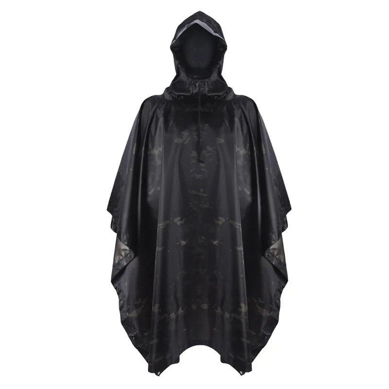 Hot Sale Custom PVC PU Adult Fashion Rain Poncho Waterproof Rain Gear Coat Boys Girls Windproof Free Size Camping Rainy