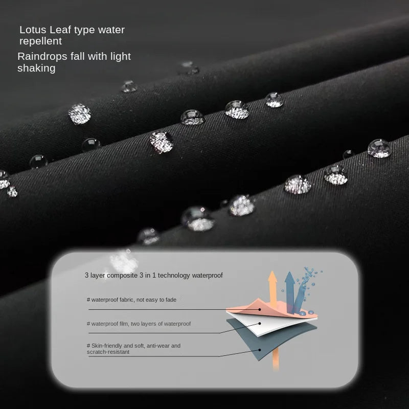 Qinfeiman Men and Women's Three-Layer Cloth Full-Body Rain-Proof for Poncho Waterproof Outdoor Riding Hiking Fishing Gear