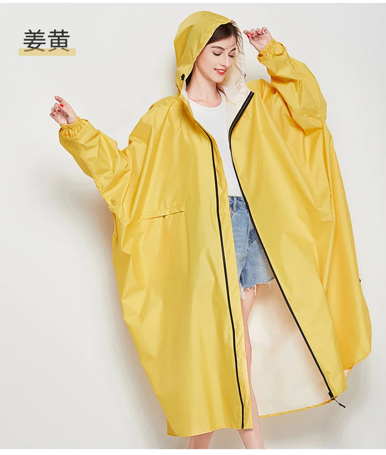 Women's Men's Girls' Simple Breathable Windproof Lightweight Reusable Waterproof Raincoat Rain Poncho for Cycling Hiking Outdoor