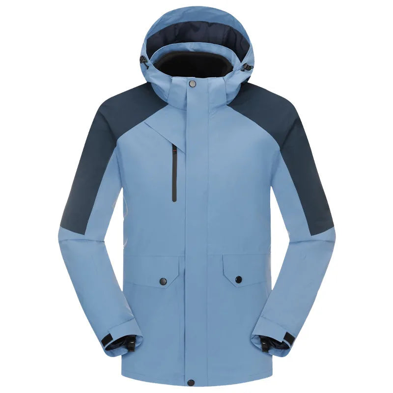 New Style Unisex Windproof Waterproof Three-in-One Detachable Outdoor Fleece-Lined Warm Winter Jacket