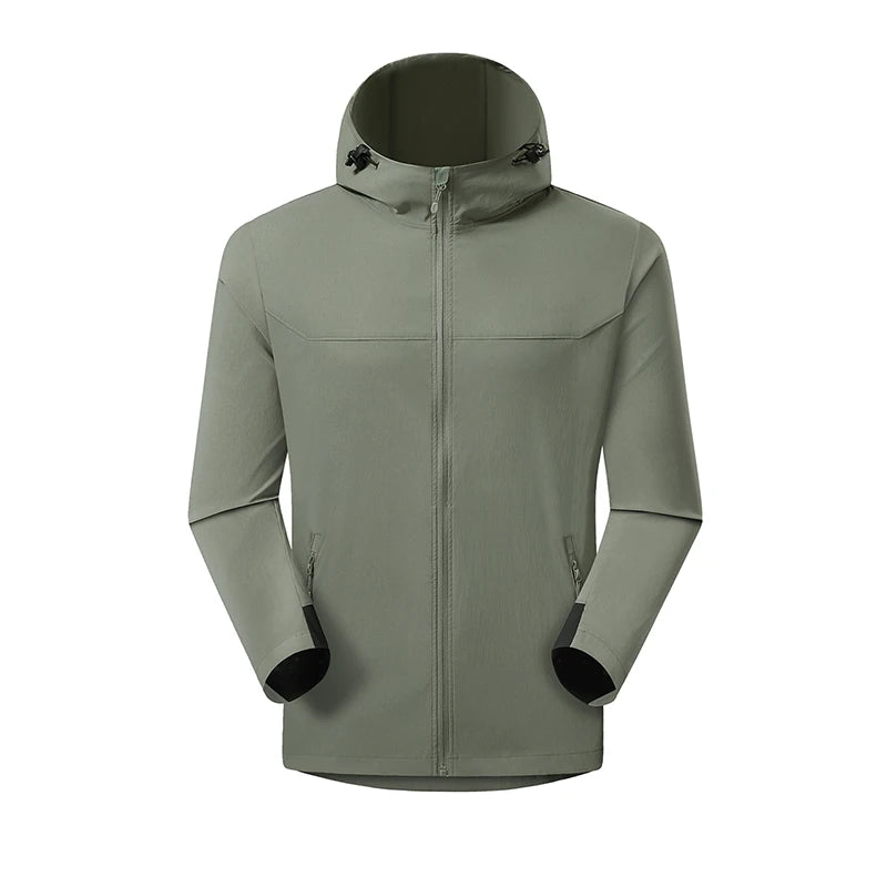 Wholesale Zip-up Windbreaker Jacket for Outdoor Sports Winter Printed Track Blank Breathable and Windproof