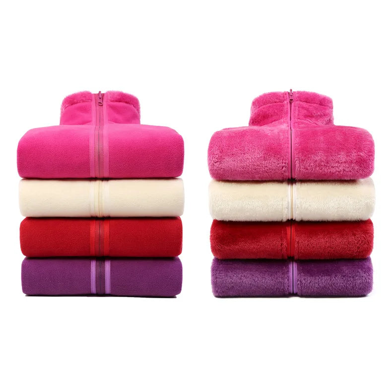 Outdoor Rush Men's & Women's Coral Fleece Coat Casual Style Thickened Spring Autumn Winter Sweater Cardigan Liner