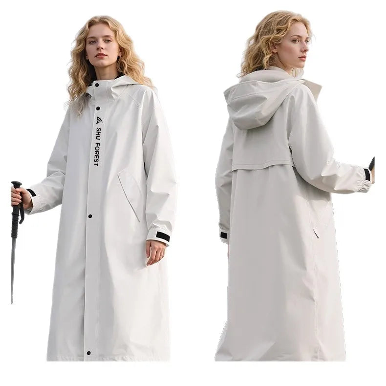 Hiking Travel Outdoor for Waterproof Windproof Polyester  Cloth Full Body Integrated Anti-Storm Cycling Raincoat