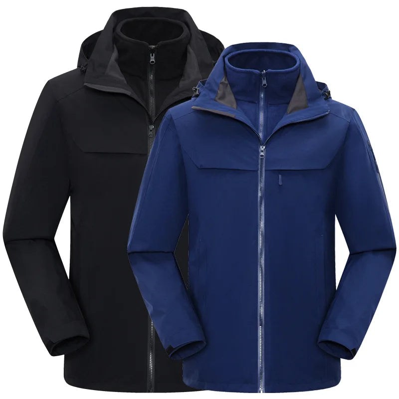 High-End Two-Piece Outdoor Jacket for Men Women Autumn Winter Assault Clothing Detachable Three-In-One Feature Printed