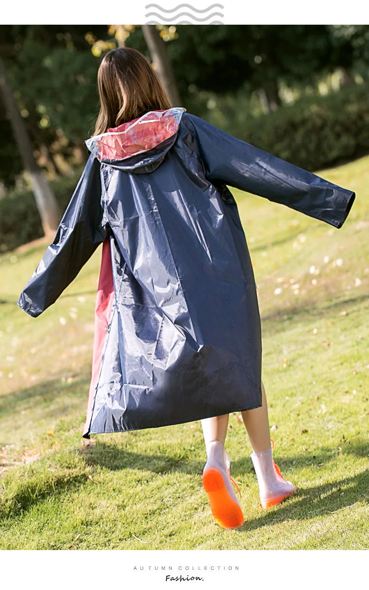 Custom Logo Printed Poncho Outdoor Rainproof Waterproof Raincoat With Thickened Oxford Cloth PVC Coating One Size Fits All Tours