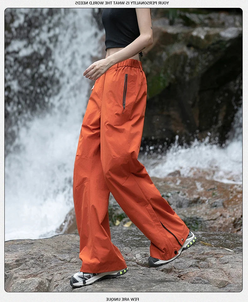 Women's High Waist Quick-Drying Breathable Climbing Pants-Thin Windproof Waterproof Casual Outdoor Sports Pants for Hiking