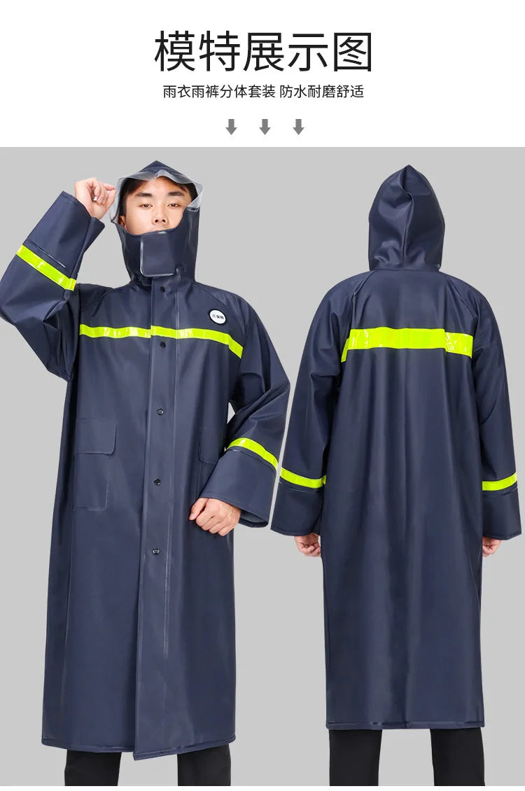Custom Factory Price Oxford Cloth Waterproof Rain Coat With Reflective Stripes Highly Waterproof Rain Jacket Raincoat for Adults