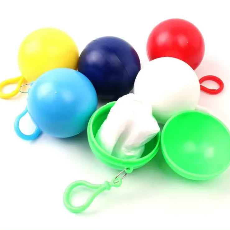Wholesale Portable Disposable Rain Coat PP Ball Colorful Long Waterproof PE Emergency Plastic Poncho for Tours Business & Gifts