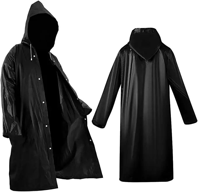 Custom Raincoat Suit Black Water Proof Heavy Duty Rain Coat for Adults Mens Long RainWear Rain Jacket Waterproof Poncho