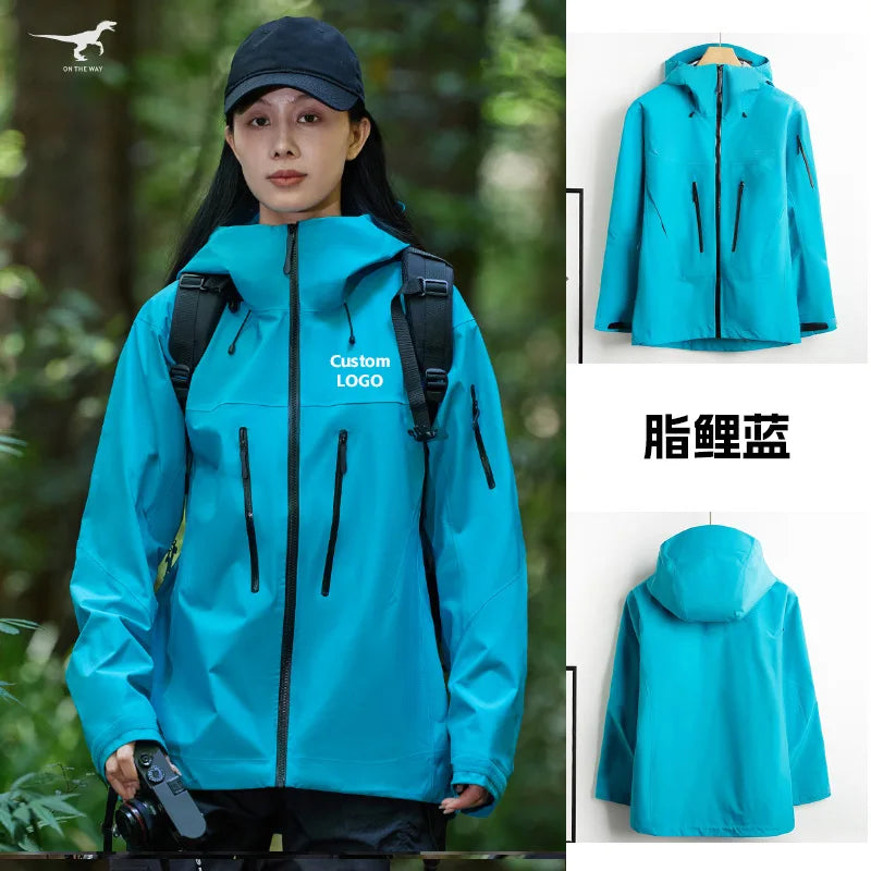 Outdoor Breathable, Breathable, Rainproof Jacket, Hard Shell Waterproof Couple's Outfit
