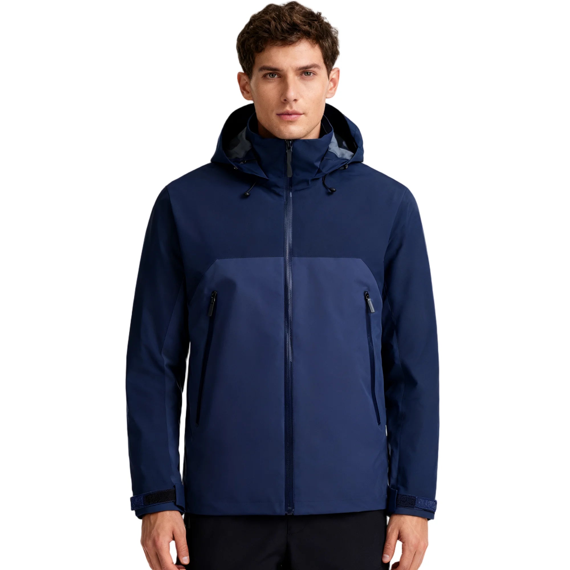 Single Layer Waterproof Outdoor Rain Jacket for Men Women Autumn Winter Coat Long Sleeves Casual Heat Sealed Windbreaker Jacket