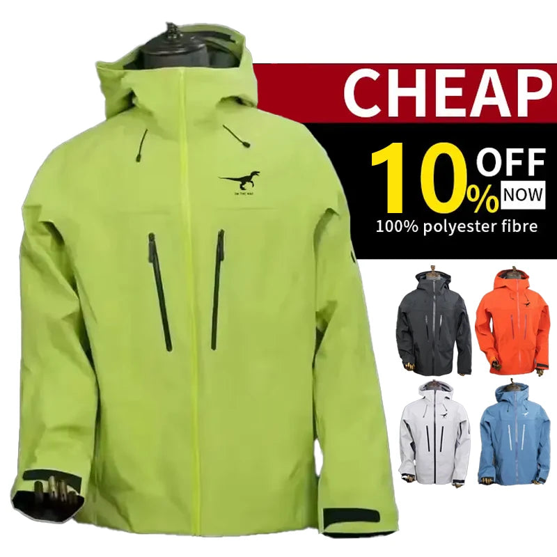 Mens Windproof Jacket Uniform Waterproof Lightweight Mountain Sport Jacket for Men Hooded Windbreaker Raincoat