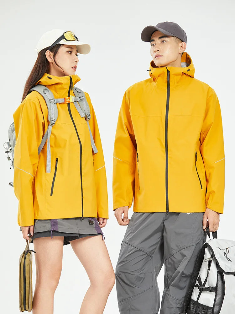 Hard Shell Jacket Unisex Autumn Outdoor Rainstorm-proof Waterproof Windproof Breathable Mountain Climbing