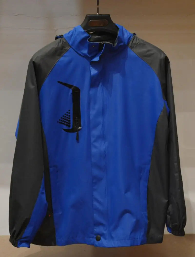 Custom Men's Outdoor Jacket Windbreaker Waterproof Jacket Breathable Rain Jacket Packable Outdoor Raincoat with Adjustable Waist