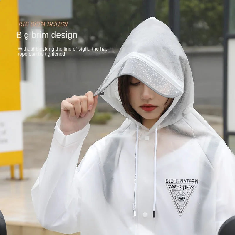 Long Full Body Raincoat for Adults Waterproof Anti-Rainstorm Electric Car for Poncho with Logo for Students Travel Bicycle