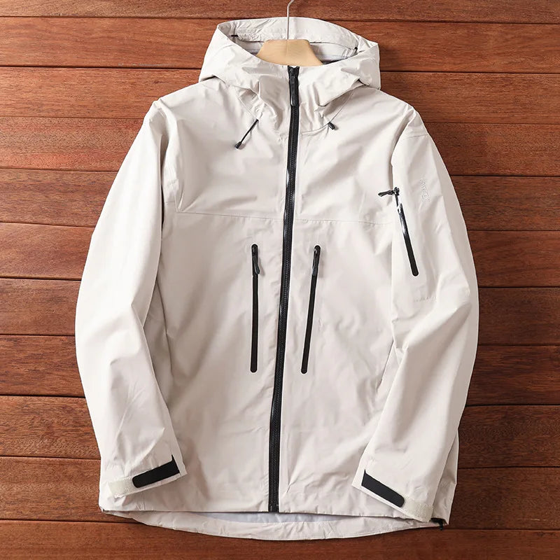 Manufacturer of Waterproof 3-Layer  Hard Shell Windbreaker Outdoor Jacket Zipper Closure With CE and ISO9001 Certificates