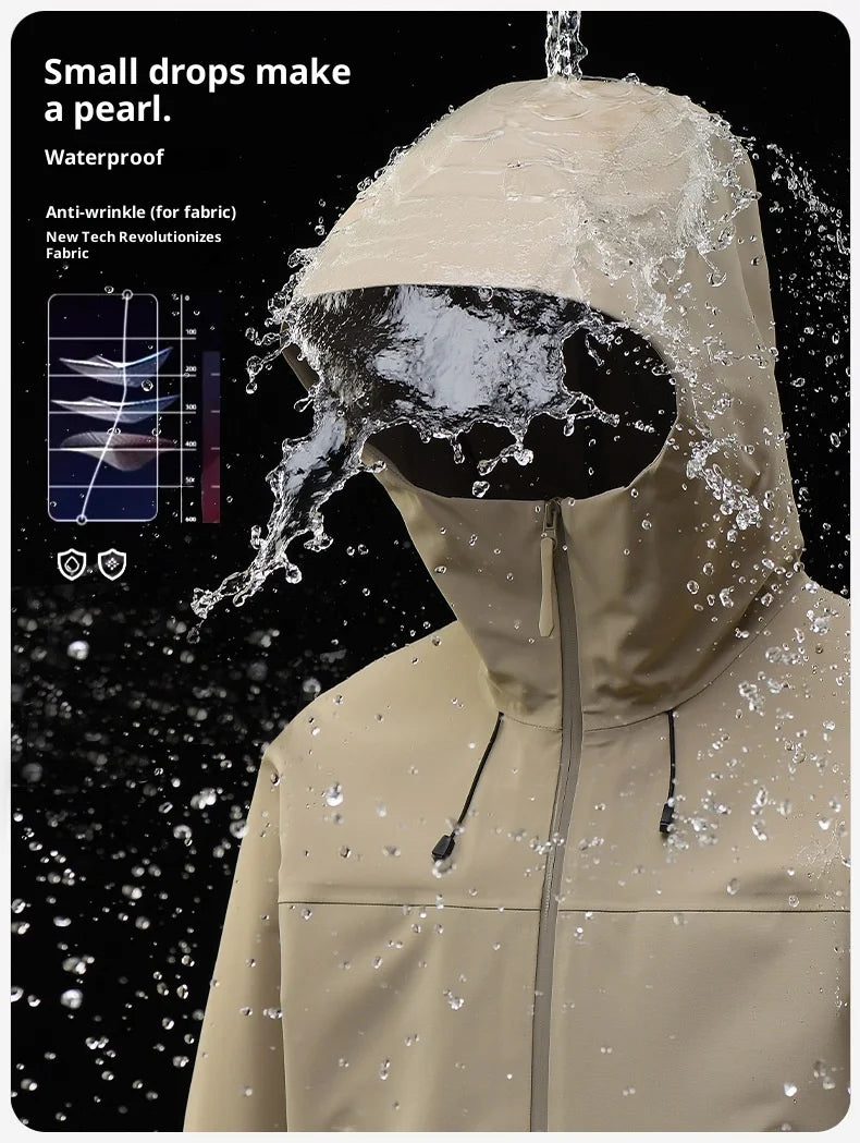 For Slayer Unisex Outdoor Hard Shell Jacket Waterproof Windproof Breathable Long-sleeved Full Heat Seal Mountaineering Suit