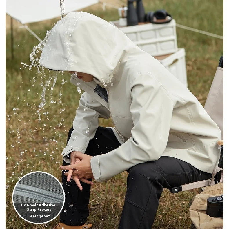 Customizable Soft Shell Jacket with Full Heat Sealing Waterproof Windproof Fleece-Lined for Mountaineering Quality Outdoor Gear