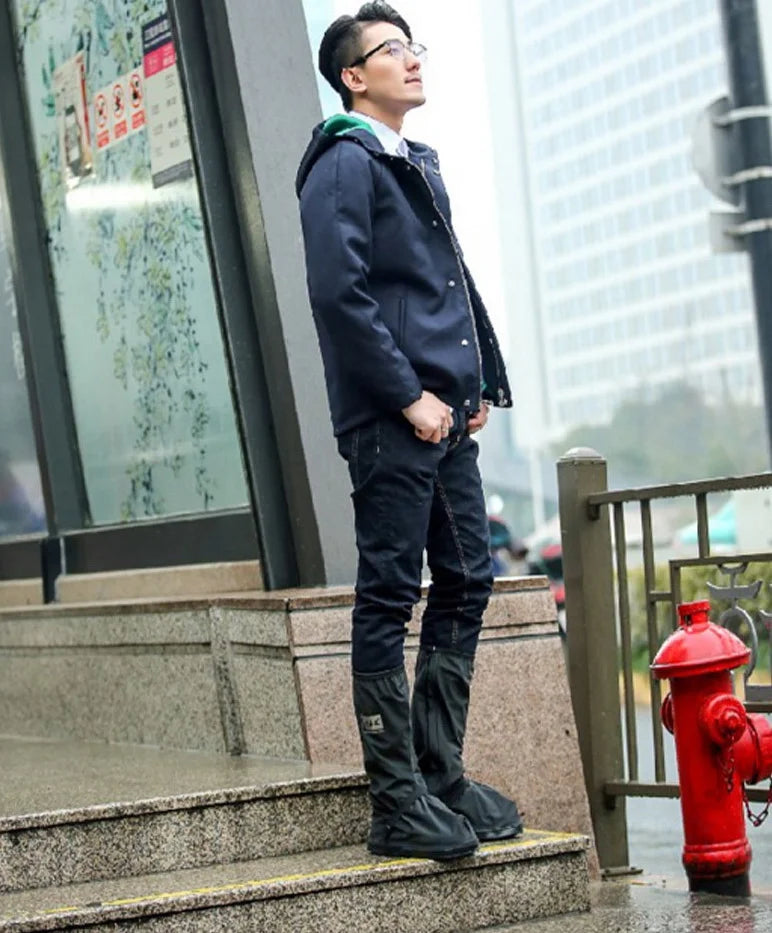 Fashion PVC Waterproof Shoe Covers Stylish Portable Rain Protection Dry Boots Covers