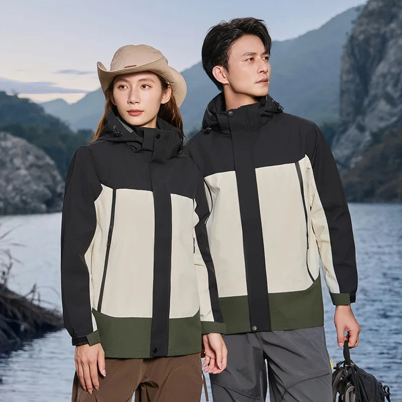 High Quality Men's Sports Windbreaker Customized Logo Waterproof Outdoor Work Jacket with Front Logo Thin Style Hood Wholesale