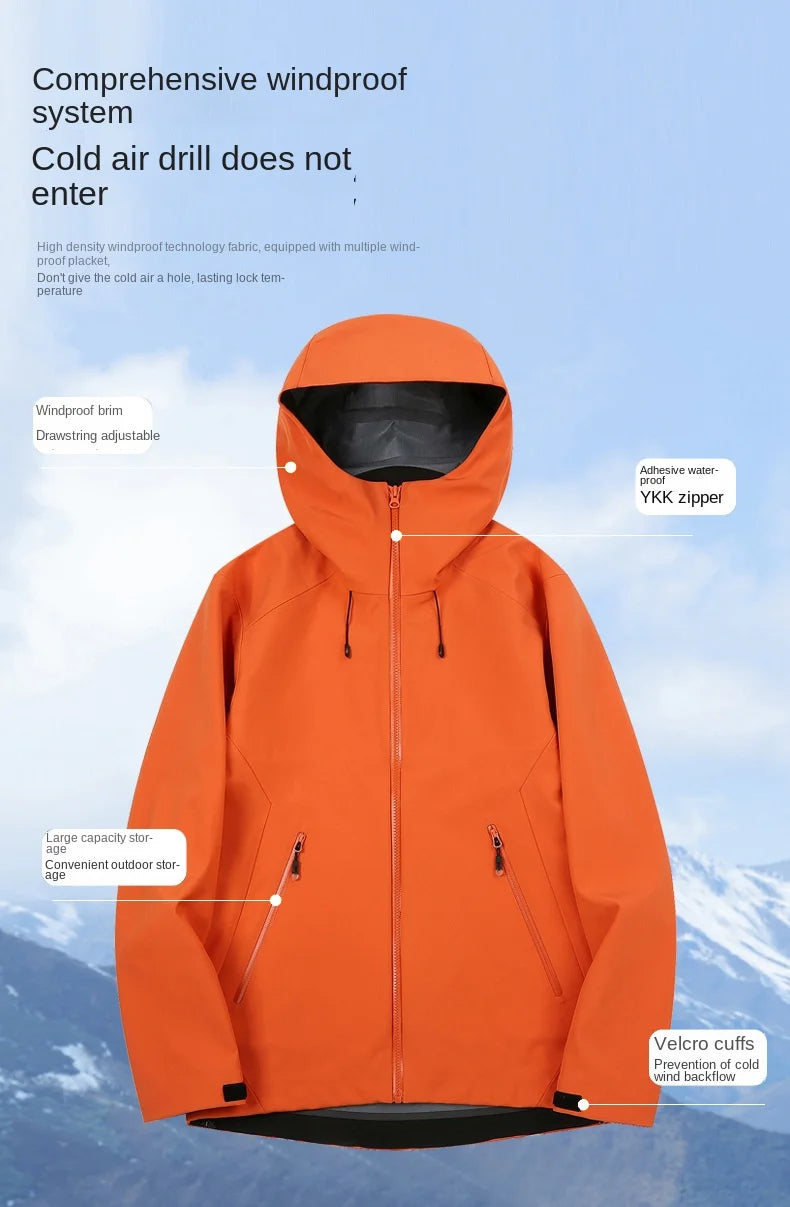 Bird Home Same LT Winter Solid Soft Shell Jacket Unisex Waterproof Breathable for Technology Outdoor Travel Sports