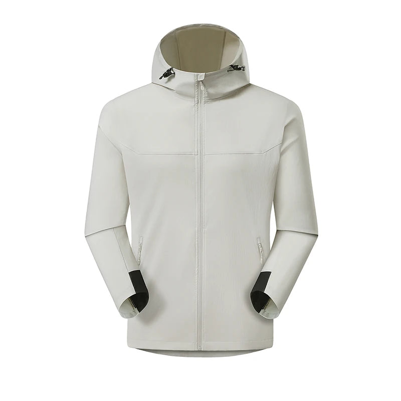 Wholesale Zip-up Windbreaker Jacket for Outdoor Sports Winter Printed Track Blank Breathable and Windproof