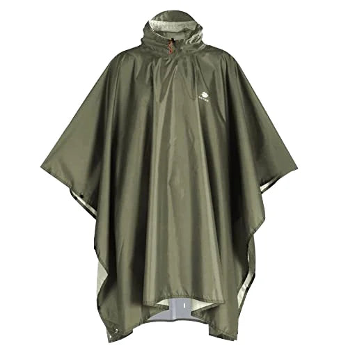 Portable Lightweight Single-Person Rainwear Waterproof Polyester Rain Poncho Adults Reusable Raincoat Camping Outdoor Activities
