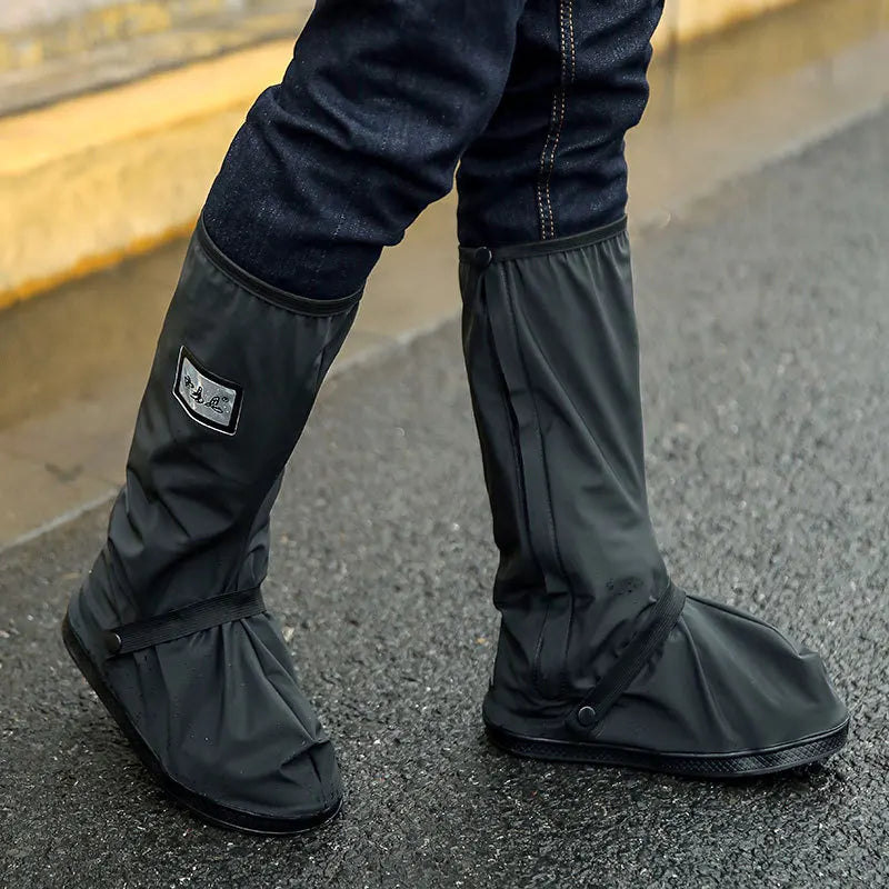 Rain Boots Cover Waterproof Winter Motorcycle Shoe Cover High Height Reusable PVC Breathable Lightweight Anti-slip